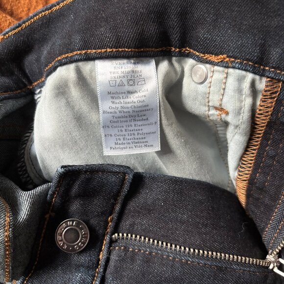 Sz27 Everlane Mid-Rise Skinny Jeans Dark Wash – Near New Condition - Picture 11 of 14